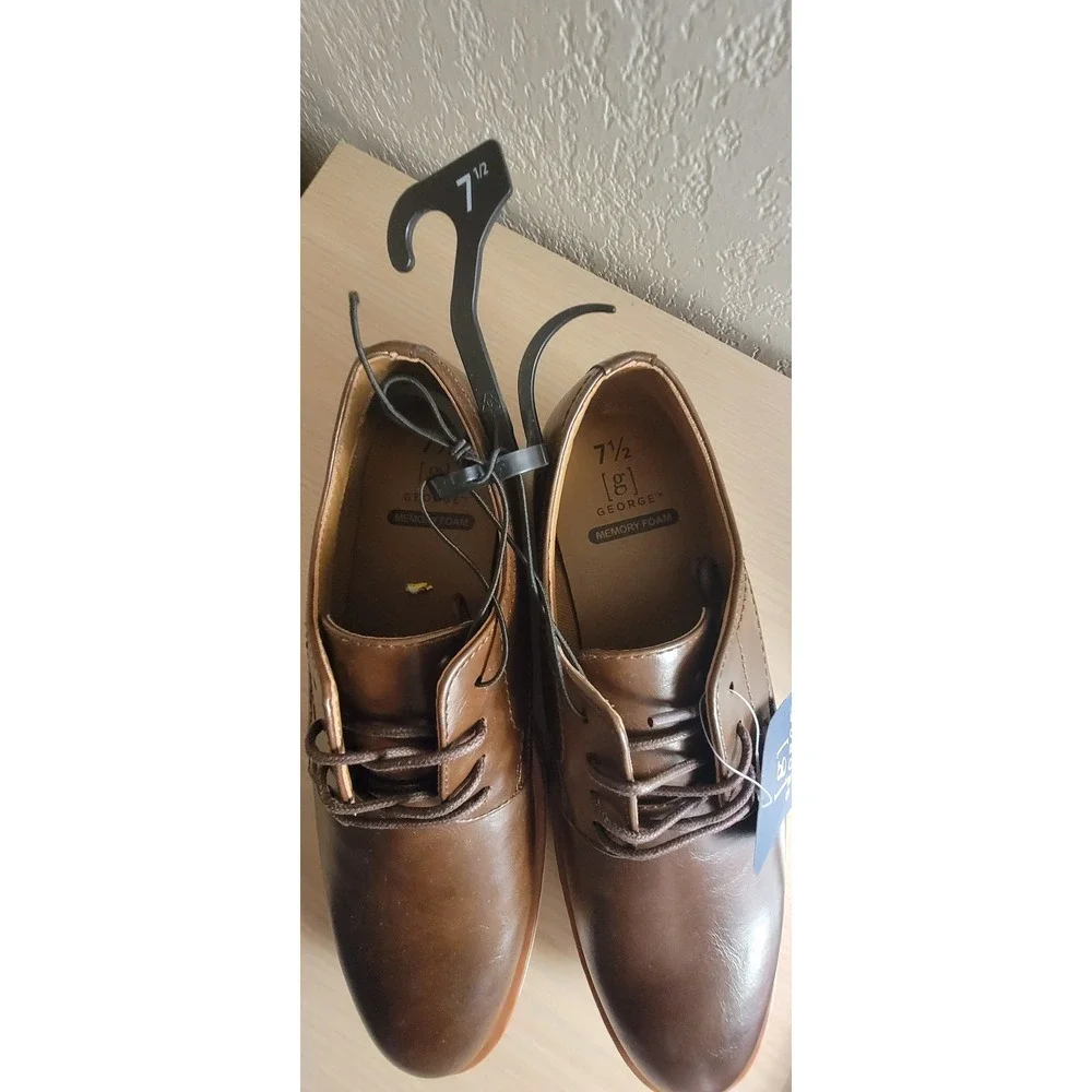 M GE‎ Kradinn Dress Oxford Memory Foam Dark Brown Size 7 1/2
